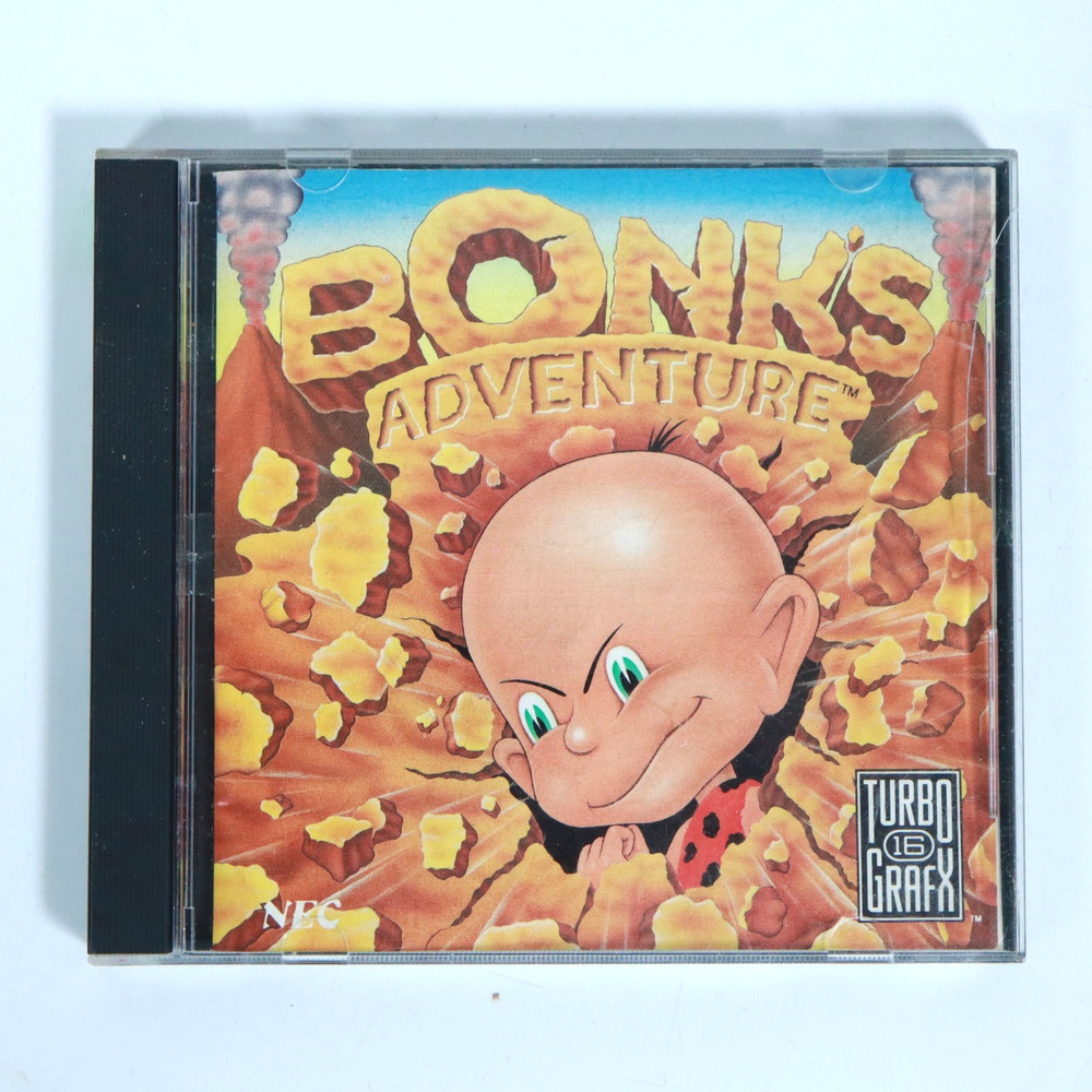Bonk's Adventure 1990 TurboGrafx 16 Case, Manual, HuCard